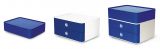 HAN SMART-BOX PLUS ALLISON – kompakte Design-Schubladenbox mit 2 Schubladen und Utensilienbox mit Deckel, royal blue, 1100-14
