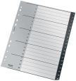 Leitz 1211 Ordnerregister Recycle - 1-20, A4 extra breit, PP, 20 Blatt, schwarz
