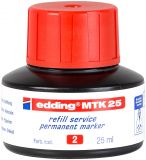 Nachfülltinte edding MTK 25 refill service, f.edding Permanentmarker,25 ml,rot,