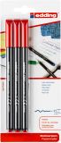 Fasermaler edding 1200 colourpen, 1 mm, rot, Blister, 3 Stück