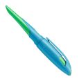 Ergonomischer Schulfüller für Linkshänder mit Anfänger-Feder A - STABILO EASYbirdy in himmelblau/grasgrün - Einzelstift - inklusive Patrone - Schreibfarbe blau (löschbar)