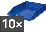 10er Pack Briefablage KLASSIK, blau DIN A4/C4, stapelbar, stabil