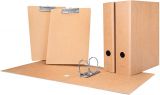Original Falken 10er Pack Vegan-Ordner Pure Nature. Hergestellt in Deutschland. 5 cm breit DIN A4 Braun Aktenordner Briefordner Büroordner Pappordner Schlitzordner
