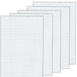 Herlitz Flipchartblock 68 x 99 cm, 20 Blatt kariert / blanko, 80 g/m², FSC Mix, 5 Stück (68 x 99 cm | kariert/blanko)