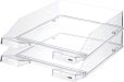 HAN Briefablage KLASSIK TRANSPARENT, 6 STÜCK, moderne, transparente und stapelbare Ablage im frischen Design bis Format A4/C4, 1026-X-23, transparent-glasklar,