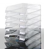 Briefablage VIVA, DIN A4/C4, mit Clip, hochglänzend 5er Pack Farbe: glasklar