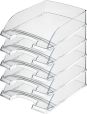 Leitz Briefkorb Breifablage Transparent Plus, A4, Polystyrol, 5er Pack Farbe: glasklar