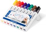 Staedtler Lumocolor 351 WP8 Whiteboard-Marker (Rundspitze ca. 2 mm Linienbreite, Set mit 8 Farben, hohe Qualität, trocken und rückstandsfrei abwischbar von Whiteboards