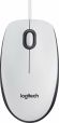 Logitech M100 - Maus - rechts- und linkshändig - optisch - 3 Tasten - kabelgebunden - USB - weiß