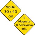 Idena 10413 - Whiteboard mit Alurahmen, ca. 30 x 40 cm groß, inklusive 6 Magnete und Schwamm, zur Wandmontage geeignet, ideal für Büro und zu Hause, ohne Maker