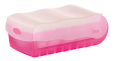 HAN Lernkartei CROCO – genial einfach Vokabeln lernen dank 5-Fächer-Lernsystem, DIN A8 Karteikasten, transluzent-pink, 998-663