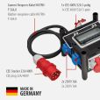 Brennenstuhl 1153690400 Kompakter Gummi-Stromverteiler/Gummiverteiler (2m Kabel, 2xCEE 400V/16A, 1x CEE 400V/32A, 4X 230V/16A, Baustelleneinsatz und ständigen Einsatz im Freien, Made in Germany)