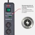 Brennenstuhl 1159540366 Secure-Tec 19.500A Überspannungsschutz-Steckdosenleiste 6-fach anthrazit 2m H05VV-F 3G1,5