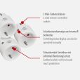 Brennenstuhl 1507070 Comfort-Line Mini Funkschalt-Set 3x IP20 (Innenbereich, mit Handsender und erhöhtem Berührungsschutz) weiß
