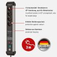 Brennenstuhl 1391010400 Premium-Protect-Line 60.000A Überspannungsschutz-Steckdosenleiste 4-fach 3m H05VV-F 3G1,5