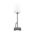 Konstsmide Lucca 453-300 Lounge Leuchte/Wegeleuchte B: 18cm T: 18cm H: 59cm 60W IP44 lackiertes Aluminium grau