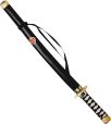 Widmann 2727N - Ninja Schwert mit Scheide, Länge circa 60 cm, Accessoire, Krieger, Kämpfer, Mottoparty, Karneval
