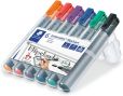STAEDTLER Flipchart Marker Lumocolor, Rundspitze ca. 2 mm Linienbreite, lange Lebensdauer, nachfüllbar, farbintensiv, geruchsarm, hohe Qualität Made in Germany, Set mit 6 Farben, 356 WP6