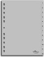 Durable Register für DIN A4, volldeckend (10er Pack - grau, 1-12)