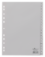 Durable 651010 A-Z Register A4 geprägte Taben, A-Z 20tlg. aus PP, volldeckend (10 Stück)