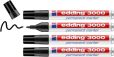 edding 3000 Permanentmarker - schwarz - 4 Stifte - Rund-Spitze 1,5-3 mm - schnell trocknender Permanent Marker - wasserfest, wischfest - für Karton, Kunststoff, Holz, Metall - Universalmarker