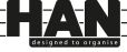 HAN 1026-X-23, Briefablage KLASSIK, 12 Stück, Modern, Schick, Transparent und Hochglänzend, transparent-glasklar
