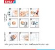tesa ALUXX Duschkorb, Aluminium, verchromt, garantiert rostfrei, inkl. Klebelösung, tiefer Boden, 125 mm x 250 mm x 92 mm