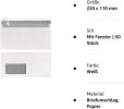 Herlitz Briefumschläge DIN lang haftklebend (mit Fenster | 50 Stück)