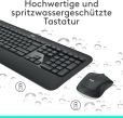 Logitech MK540 Advanced Kabellose Tastatur und Maus Combo für Windows, 2,4 GHz Unifying USB-Empfänger, Sondertasten, 3 Jahre Batterielaufzeit, Für PC, Laptop, QWERTZ-Layout - Schwarz