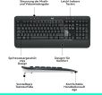 Logitech MK540 Advanced Kabellose Tastatur und Maus Combo für Windows, 2,4 GHz Unifying USB-Empfänger, Sondertasten, 3 Jahre Batterielaufzeit, Für PC, Laptop, QWERTZ-Layout - Schwarz