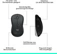 Logitech MK540 Advanced Kabellose Tastatur und Maus Combo für Windows, 2,4 GHz Unifying USB-Empfänger, Sondertasten, 3 Jahre Batterielaufzeit, Für PC, Laptop, QWERTZ-Layout - Schwarz