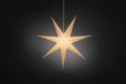 Konstsmide 2990-250 Weihnachtsstern Glühlampe, LED Weiß mit ausgestanzten Motiven, mit Schalter