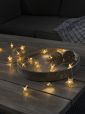 Konstsmide 3170-803 - LED Dekolichterkette, goldfarbene Metallsterne, 20 kaltweiße Dioden, batteriebetrieben, Innenbereich, transparentes Kabel, 3 x AA 1.5V (exkl.)