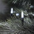 Konstsmide 6060-200 - LED Minilichterkette, 120 kaltweiße Dioden, 24V Außentrafo, grünes Kabel