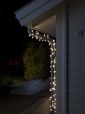 Konstsmide 3680-107 - LED Globelichterkette, kleine & große runde Dioden, 80 warm weiße Dioden, 24V Außentrafo, schwarzes Kabel