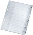 Leitz 1265 Register - A - Z, PP, A5 Überbreite, 165 x 210 mm, 20 Blatt, grau