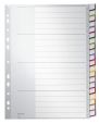 Leitz 1278 Register - PP, blanko, A4, 20 Blatt, grau