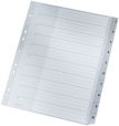 Leitz 1280 Zahlenregister - 1-10, PP, A4 Überbreite, 10 Blatt, grau