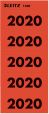Leitz 1420 Inhaltsschild 2020 - selbstklebend, 100 Stück, rot
