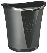 LEITZ Papierkorb Allura, aus Kunststoff, 18 Liter, quarz