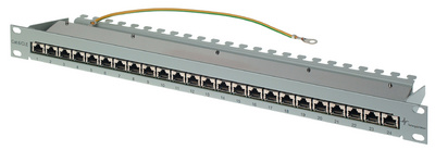 Telegärtner 19 Patch Panel, K Class EA(tief), 24 x RJ45