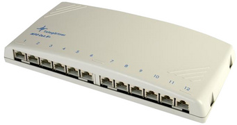 Telegärtner Modular Patch Verteiler Kat.6A (tief), 6 x RJ45