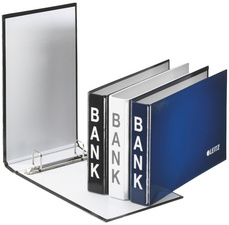 LEITZ Bankordner, für Kontoauszüge, blau, 2-Ring-Mechanik