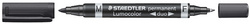 STAEDTLER Lumocolor Permanent-Marker duo, blau