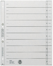 LEITZ Trennblätter, A5, Kraftkarton 200 g/wm, grau