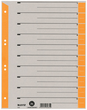 LEITZ Trennblätter, A4 Überbreite, Kraftkarton 230g/qm, rot