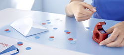 tesa Easy Cut Handabroller, rot/blau, unbestückt