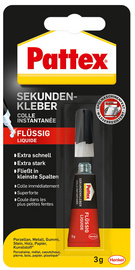 Pattex Sekundenkleber Classic flüssig, 3 g Tube
