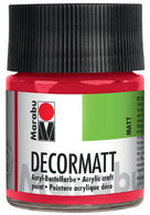 Marabu Acrylfarbe Decormatt, dunkelbraun, 50 ml, im Glas