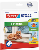 tesa MOLL CLASSIC E-Profil Gummidichtung, weiß, 9 mm x 10 m
